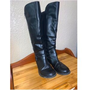 Black Tall Riding boot look